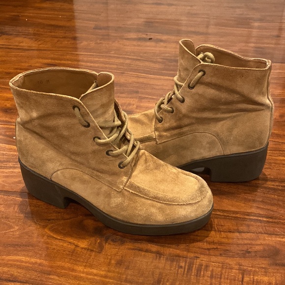 Enzo Angiolini Shoes - Enzo Angiolini Suede Combat Style Booties